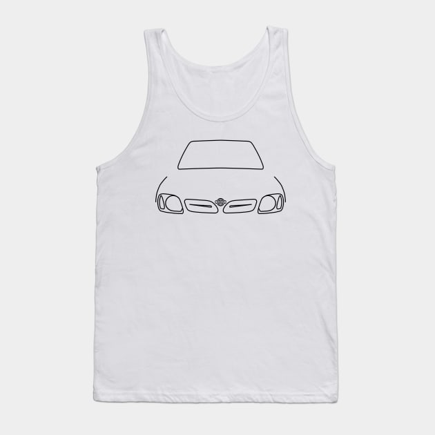 Nissan Micra outline graphic (black) Tank Top by soitwouldseem